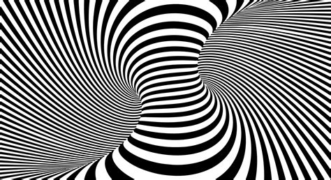 Optical illusion background distoted lines. Monochrome optical ...