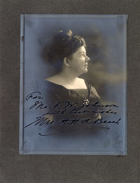 Autographed Photo – Mrs. H. H. Beach (Amy Marcy Cheney), American ...