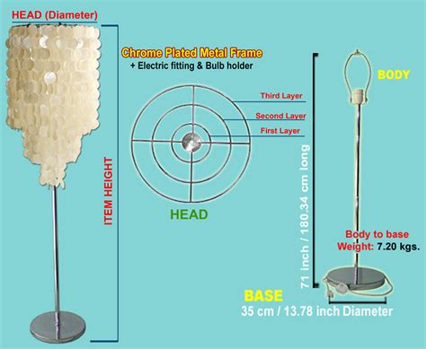 Calculer propres a fait la nuance de lampe spéciale de plancher de capiz