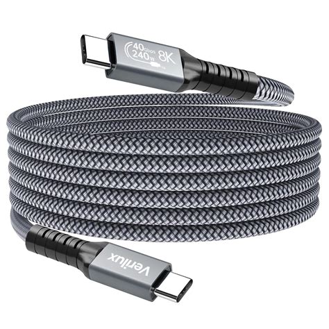 Verilux® Type C to Type C Cable, 4.9Ft/1.5M PD 240W USB C to USB C Fast ...