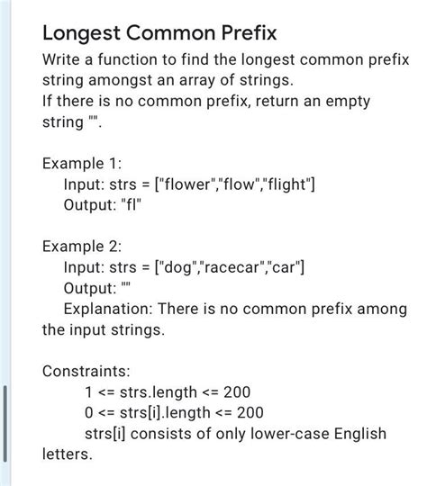 Image result for Longest Common Prefix String