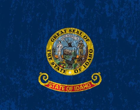 Idaho State Grunge Flagge Vektor-Illustration | Premium Vektor