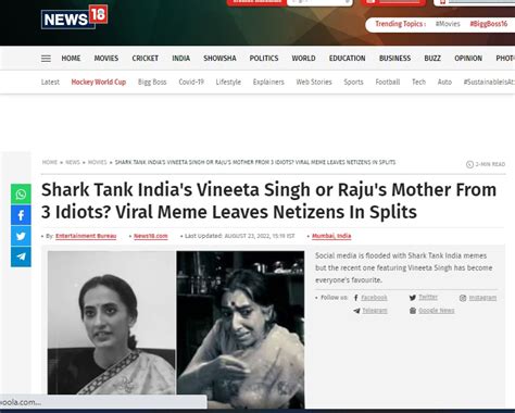 Shark Tank India Judge Vineeta Singh Did Not Act In ‘3 Idiots ...