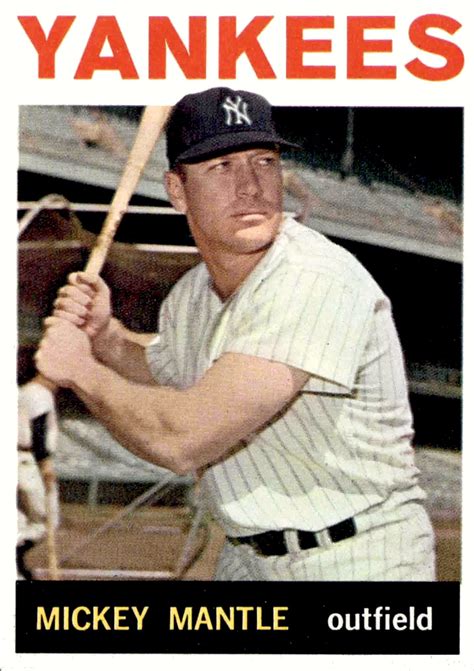 Mickey Mantle Topps (1964) | Baseball cards, Old baseball cards ...