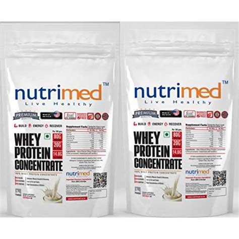 Nutrimed Whey Protein Concentrate (908gm, Unflavored, Pack of 2) Price ...