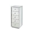 Knightsbridge mirrored 5 drawer tallboy chest with diamond accent and ...