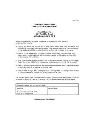 Fillable Online permits air idem in CONSTRUCTION PERMIT OFFICE OF AIR ...
