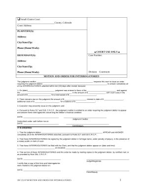 order interrogatories Doc Template | pdfFiller