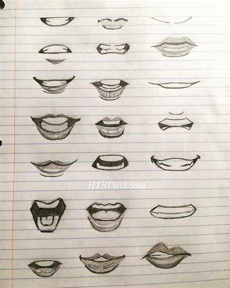 Different front view mouths. —HTKDarkSoul | Mouth drawing, Anime mouth ...