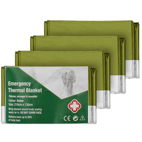 Anthrive 130x210cm Mylar Space Survival Gear First Aid Thermal ...