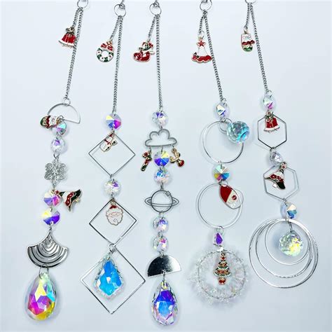 Buy ELEOVO Sun Catchers Christmas Crystal SunCatcher - 5 PCS ALOPEX Sun ...