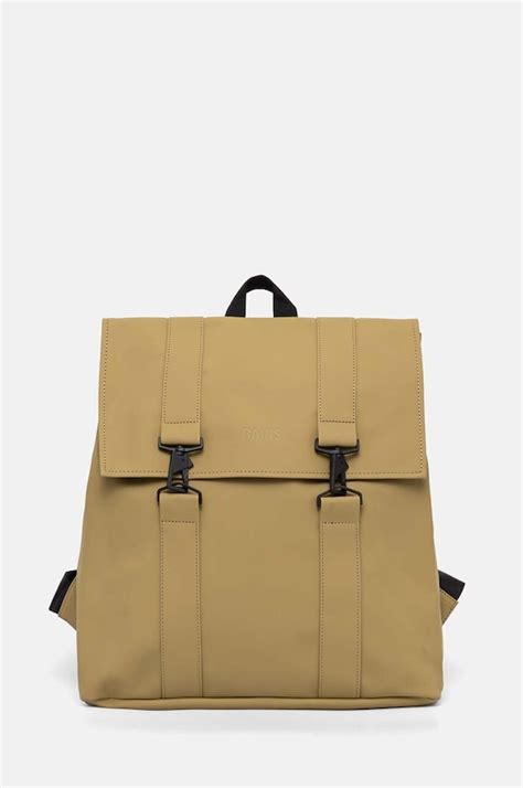 Rains backpack MSN Bag W3 green color smooth 13300-44 at PRM US