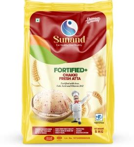 SUNAND 100% Pure FORTIFIED PLUS CHAKKI FRESH ATTA 5KG | Wheat Flour 5 ...