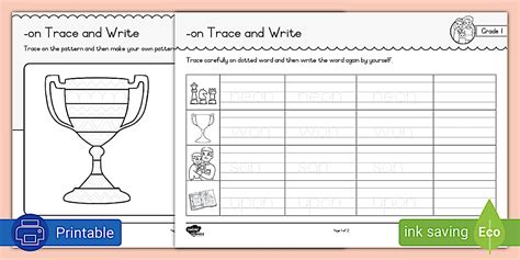 Grade 1 -on Trace and Write pg2