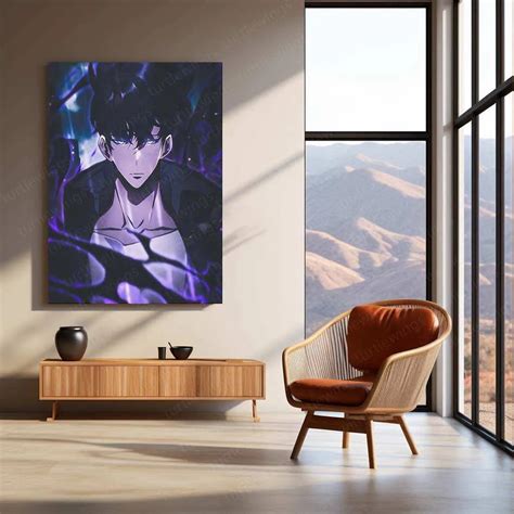 Solo Leveling Metal Poster | Sung Jin-Woo Shadow Monarch Wall Art | An ...