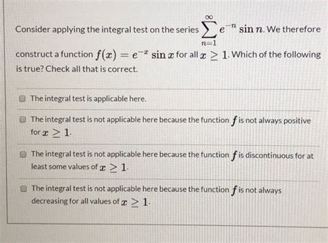 The Integral Test for an Exponential Function 的图像结果