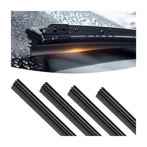 4PCS Car Windshield Wiper Blade Strips, DIY Silicone Car Frameless ...