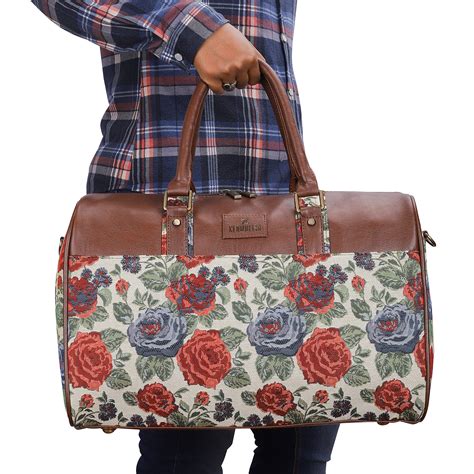 The Clownfish Brooklyn 32 litres Tapestry with Faux Leather Unisex ...