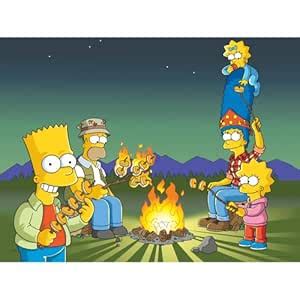 Oriental Furniture The Simpsons Campfire Wall Art : Amazon.in: Home ...