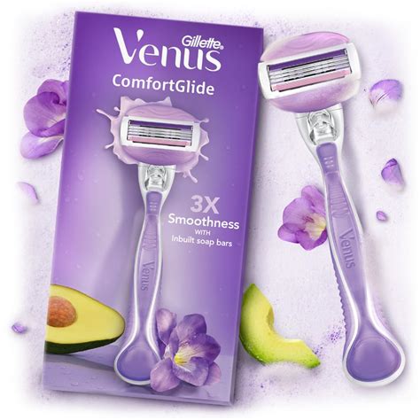 Gillette Venus Comfortglide Hair Removal Razor for Women with Avocado ...