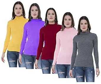 Buy KAYU Women's Woollen Warm Full Sleeves High Neck/Inner/Skivvy for ...
