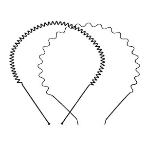 SENECIO Black Zigzag Flexible Metal Wavy and Spring Spiral Band Hair ...