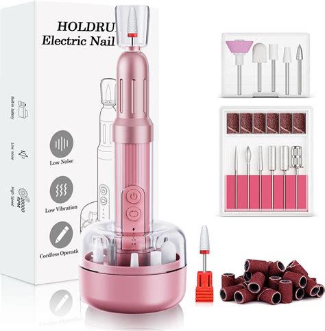 Amazon.com: Electric Nail File Manicure & Pedicure Set: 2-Speed Battery ...