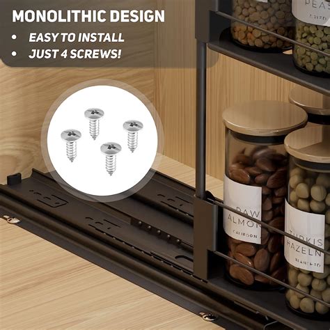 Buy Amazer Pull Out Spice Rack Organizer for Cabinet, Slide Out Spice ...