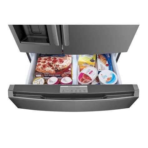 Buy 21.5 cu. ft. 4-Door French Door Refrigerator in Black Stainless ...