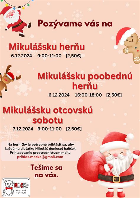 Mikulášske herne v RC Macko, Bilikova 34, Bratislava, 6 December to 7 ...