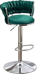 Velvet Bar Stools, Adjustable 360 Swivel Counter Height Barstools with ...