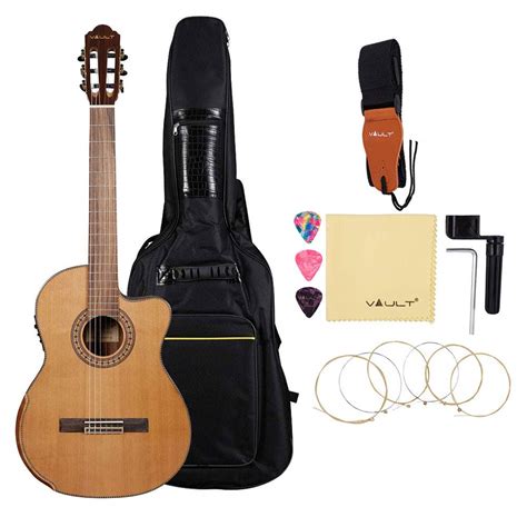 Vault EC3970SK 39 inch Premium Cutaway Classical Guitar with Fishman ...