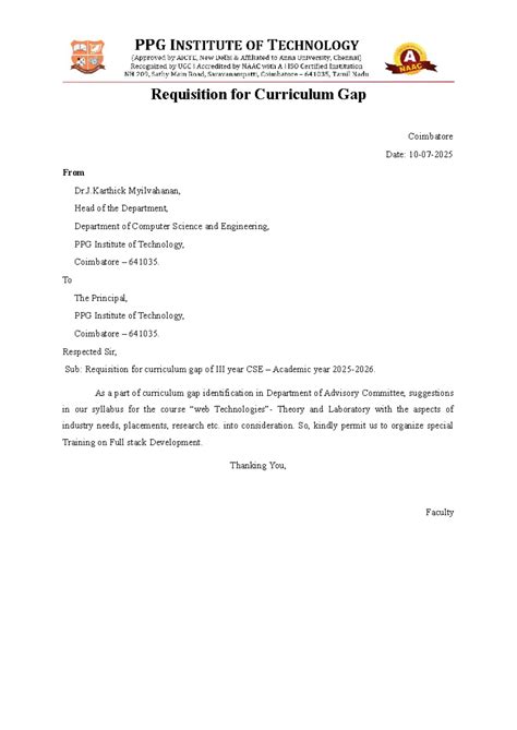 Requisition for Curriculum Gap: CCS375 WEB TECHNOLOGIES Feedback - Studocu