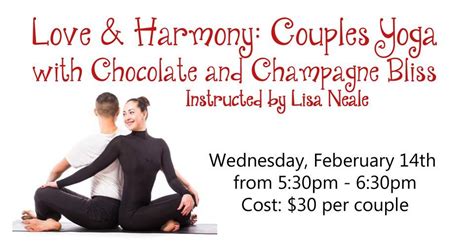 Love & Harmony: Couples Yoga with Chocolate and Champagne Bliss ...