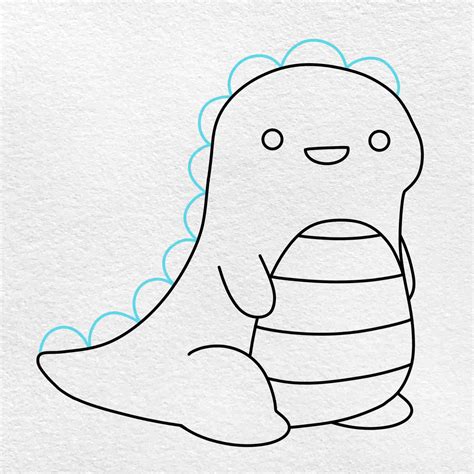 How To Draw Cute Dinosaurs Step By Step