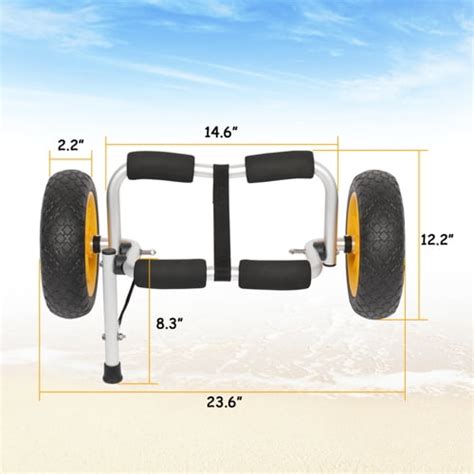 Buy Bonnlo Kayak Trailer Collapsible Kayak Wheels Cart with Solid Tires ...