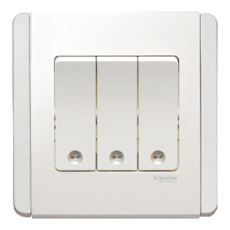 E3033V2_EWWW - 3 Gang 2 Way Vertical Dolly Switch with White LED, White ...