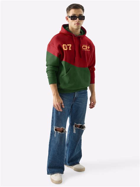 CR7 Oversized Hoodie - Red & Green – Crazymonk