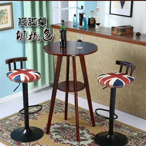 酒吧凳吧台椅子 时尚休闲矮凳可旋转升降 创意工业风loft宜家凳子_huangwfu158050