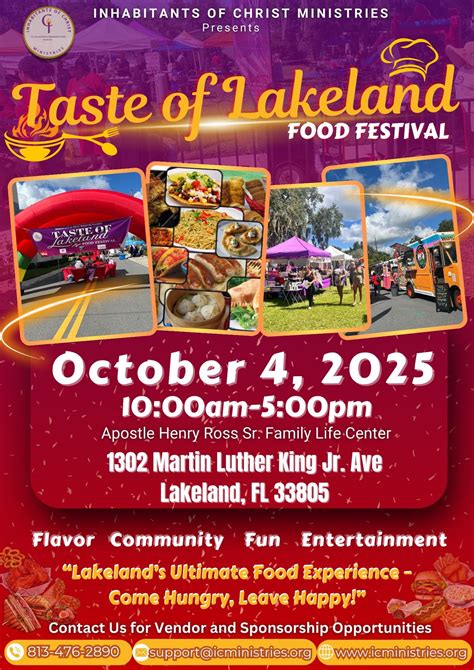 Taste of Lakeland Food Festival 2025, Apostle Henry Ross Sr Family Life ...
