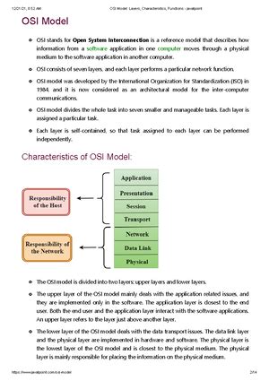OSI - OSI model example when sending a email from A to B - Topic: The ...