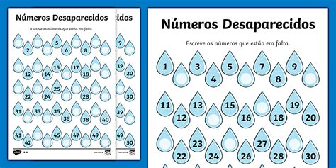 Atividade de Contagem - Gotas de Chuva (teacher made)