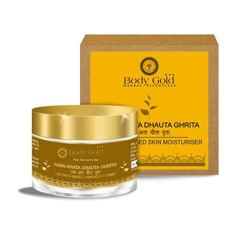 Body Gold Rasa Shata Dhauta Ghrita Cream - The Ghee Based Skin ...