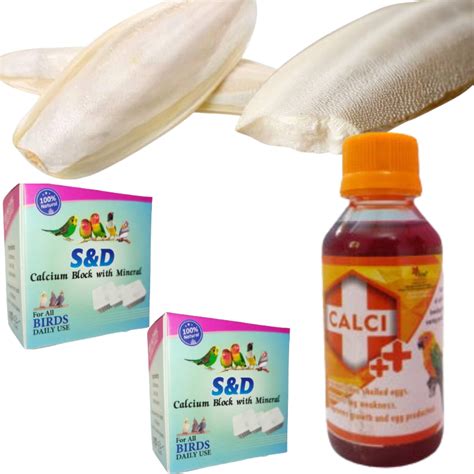 Birds Complete Calcium Supplement Pack | Cuttlebone + Liquid Calcium ...
