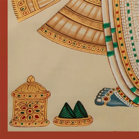 Shrinathji Rajbhog Swaroop Pichwai Handmade Painting – TheBimba.com