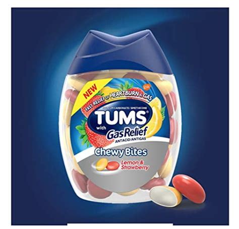 Buy 28 Count (1 Package) Tums Chewy Tablets with Gas Relief - Lemon And ...