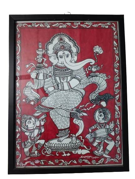 Madhubani Ganesh ji painting Traditional Wall Art Painting, Photo Frame ...