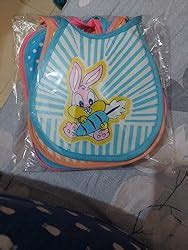 Da Anushi Baby Feeding Button Bibs/Apron Cute Overall Print with Tich ...