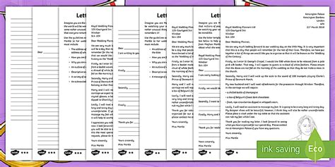 KS2 Outrageous Royal Wedding Requests Letter Differentiated Worksheets