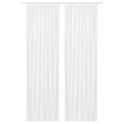 Buy Ikea Cotton Solid Curtains, Standard, White, 1 Pair,lined Online at ...